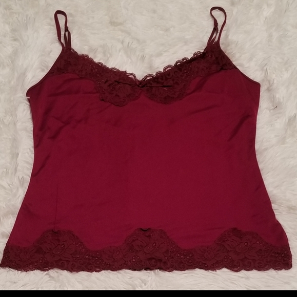 Burgundy Lace Cami Size Large - Picture 1 of 2